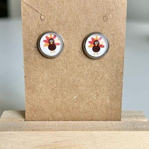 Handmade Turkey Stud Earrings 🦃